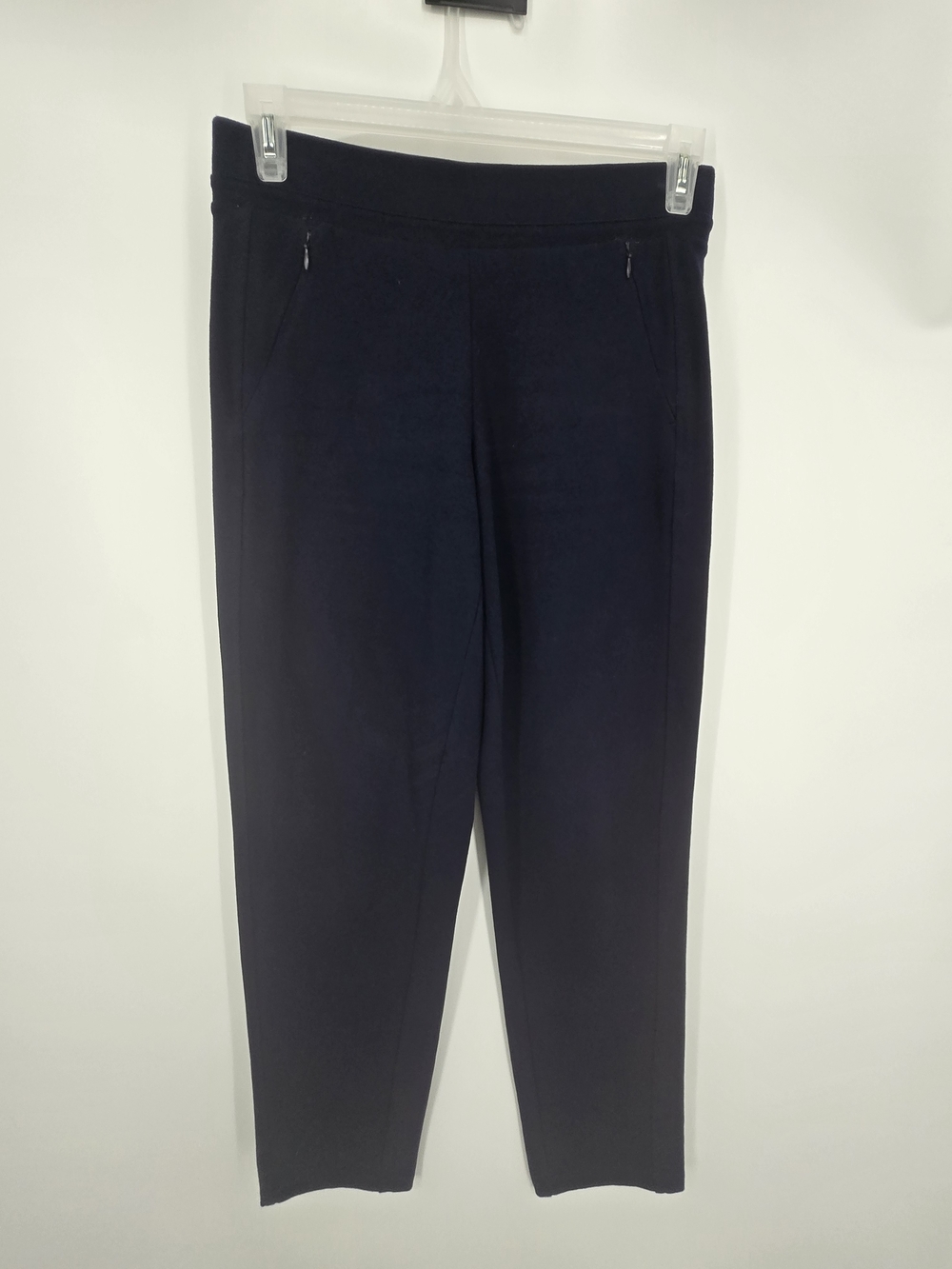 T By Talbots Navy Blue Pull-On Track Pants Small (7340)